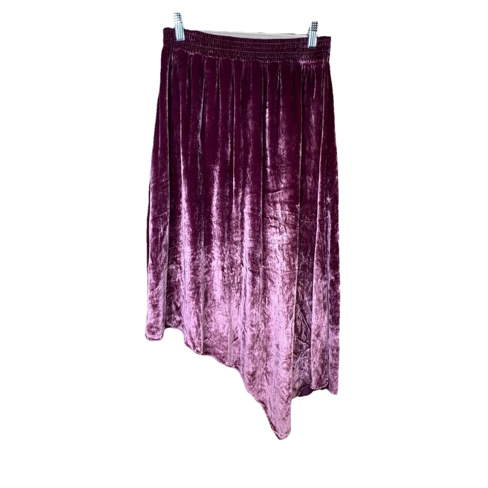 NWT Alice and Olivia Velvet Midi Skirt Boysenberry Size 8 B35 - Picture 1 of 10
